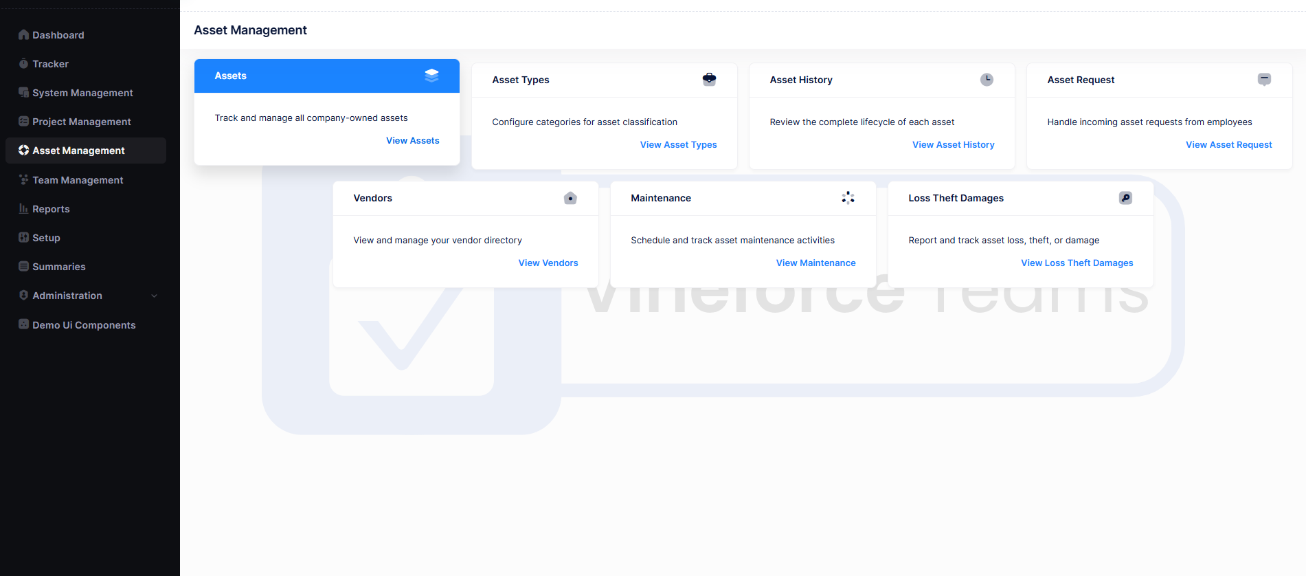 Asset Types Page