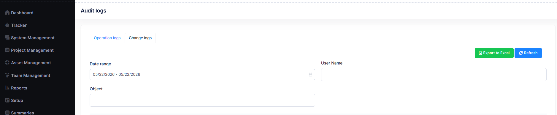 Audit Logs Page