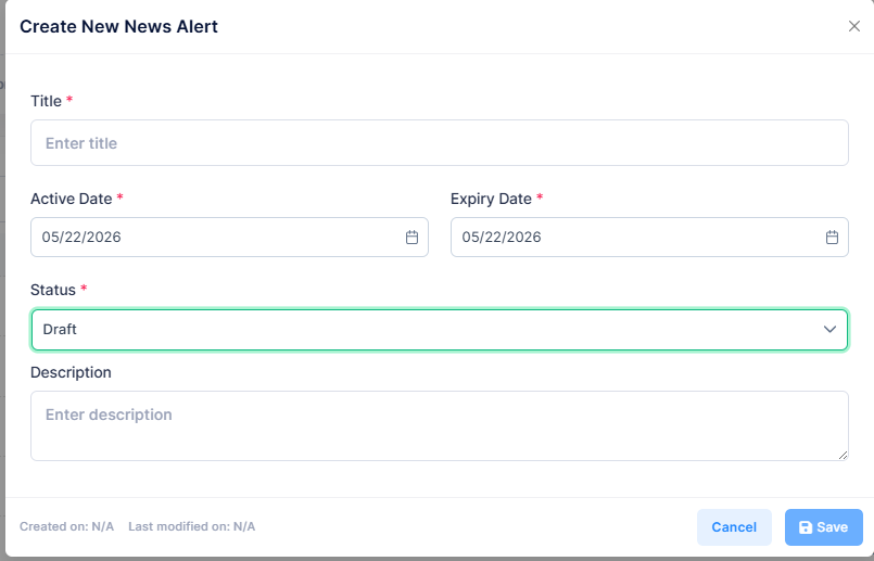 Create a News Alert