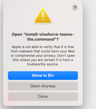 Open Anyway Popup Confirmation