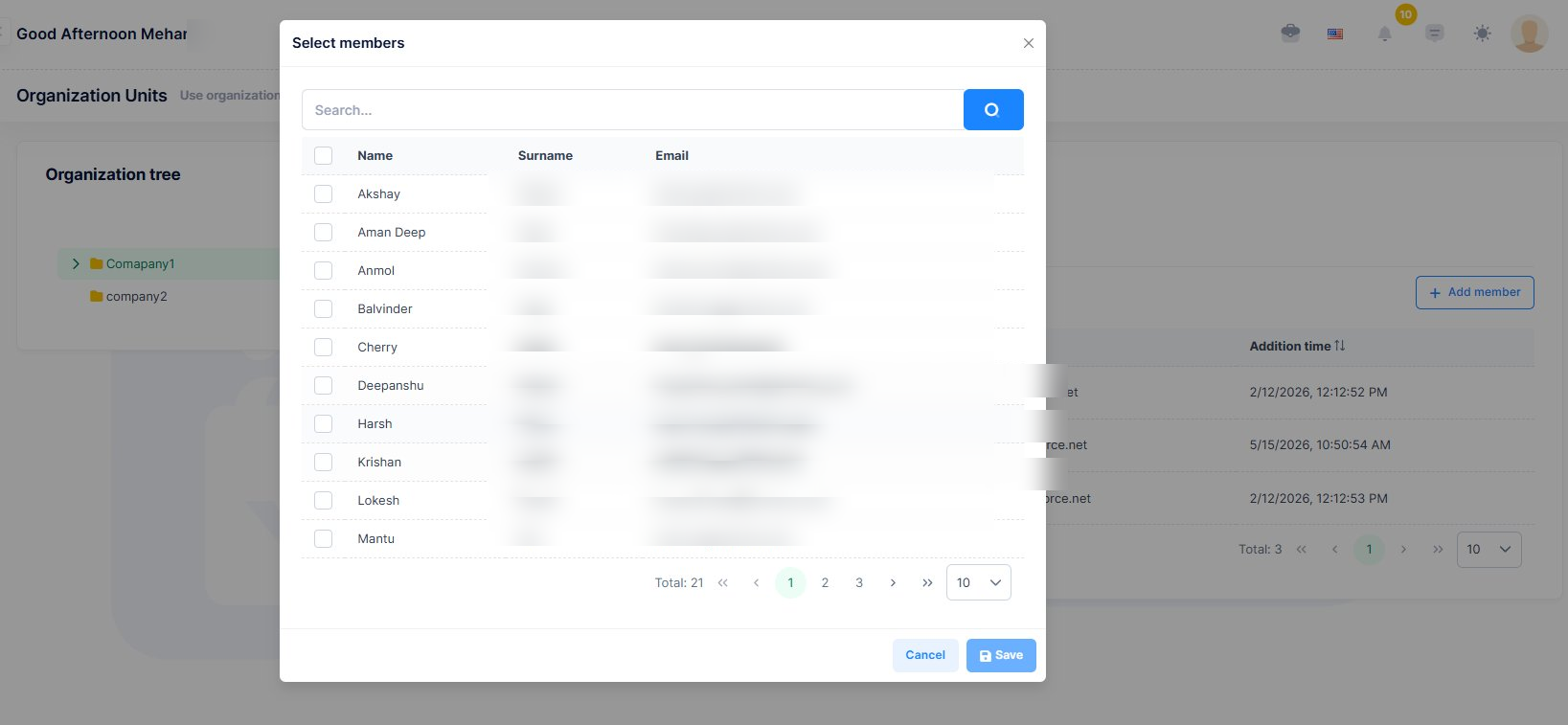 Manage Members