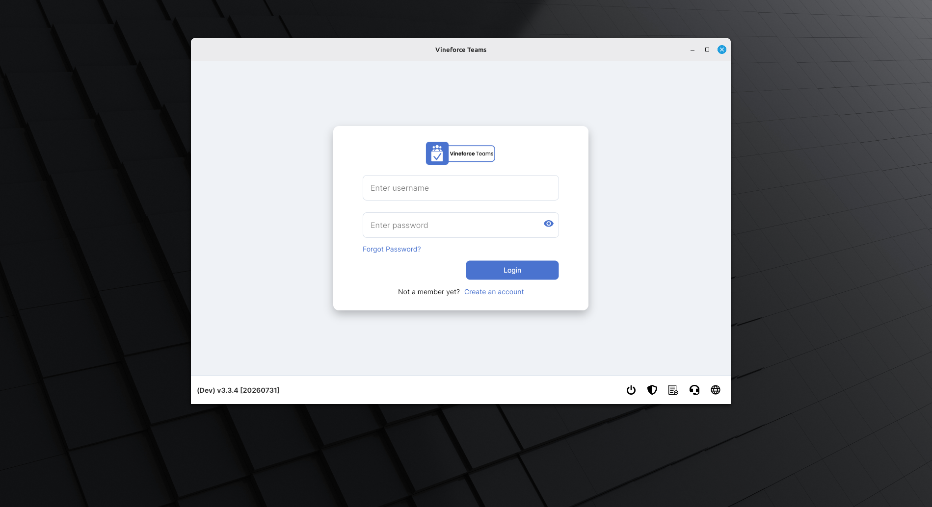 Vineforce Teams Application Login