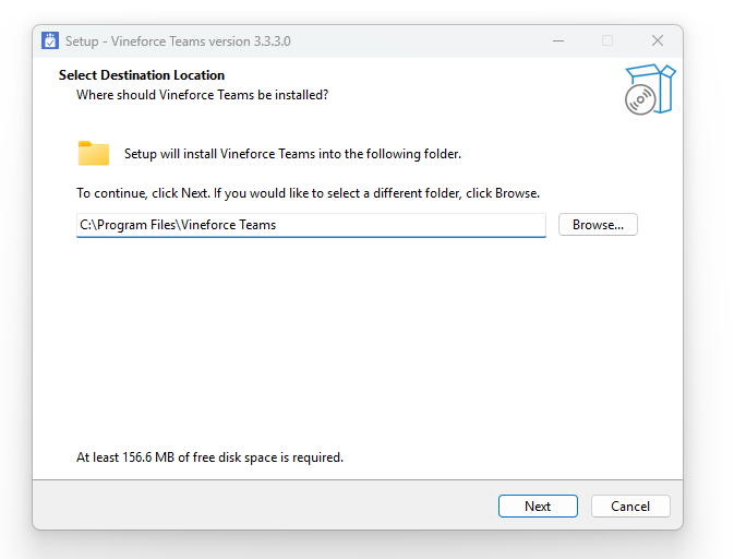 Select installation location