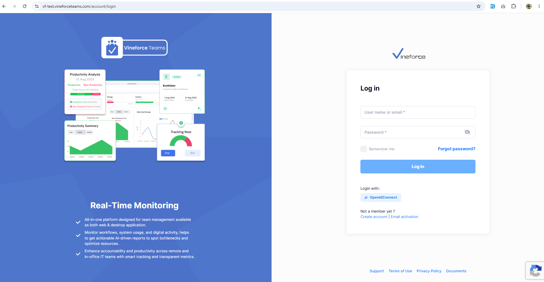 Sign in to Vineforce Teams Portal